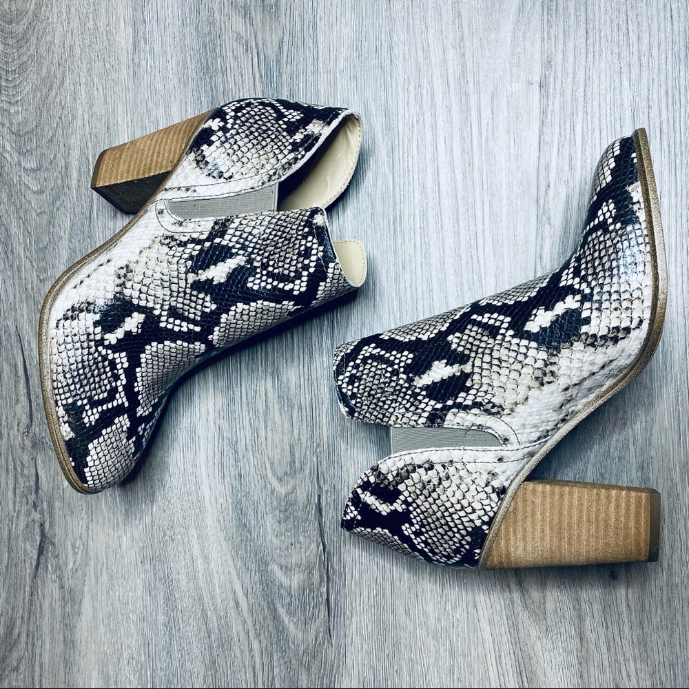Vince Camuto Snake Print Ankle Booties